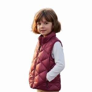 Rei Girls vest XXS (4-5)  pink color with embroidered flowers, good condition